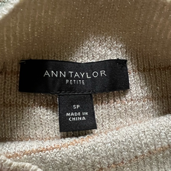 New Ann Taylor Ombre Almond Aqua Lurex Sweater Dress Sz PS - Picture 11 of 16